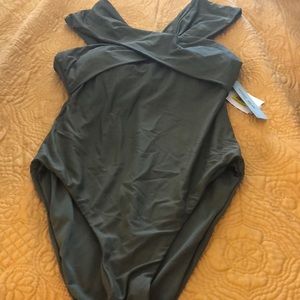 NWT Antonio Melani Olive Green Swimsuit
